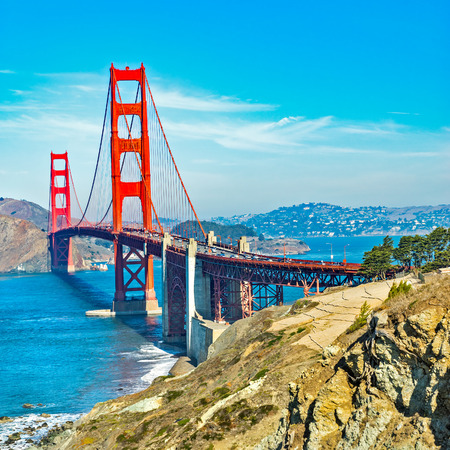 Golden Gate Bridge in San Francisco, California, USA.の写真素材