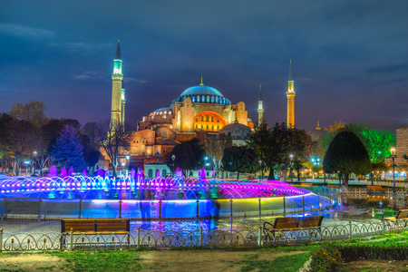 Hagia Sophia in Istanbul. The world famous monument of Byzantine architecture. Turkey.のeditorial素材
