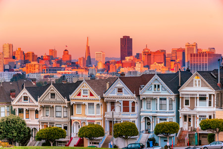 The Painted Ladies of San Francisco, California, USA.の写真素材