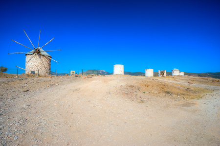 View of old Windmills of Bodrum, Turkeyの写真素材