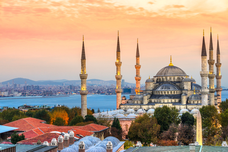 The Blue Mosque, (Sultanahmet Camii), Istanbul, Turkey.の写真素材