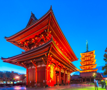Sensoji-ji, Temple in Asakusa, Tokyo, Japan.のeditorial素材