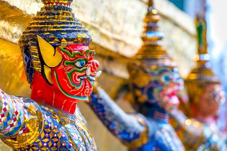 The Bangkok Marble Temple, Wat Benchamabophit Dusit wanaram.  Bangkok, Thailandia.の写真素材