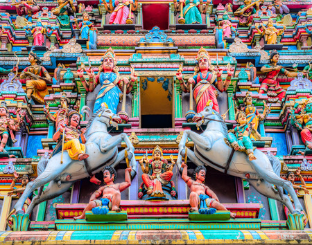 Sri Maha Mariamman Temple Dhevasthanam, Hindu temple in Chinatown. Kuala Lumpur, Malaysia. のeditorial素材