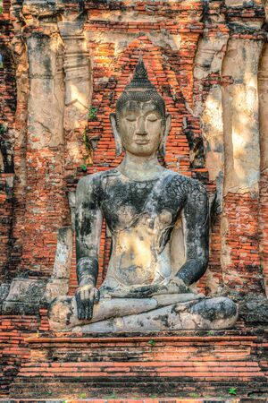 Wat Chaiwatthanaram, Ayutthaya historical park.  Bangkok province, Thailandの写真素材