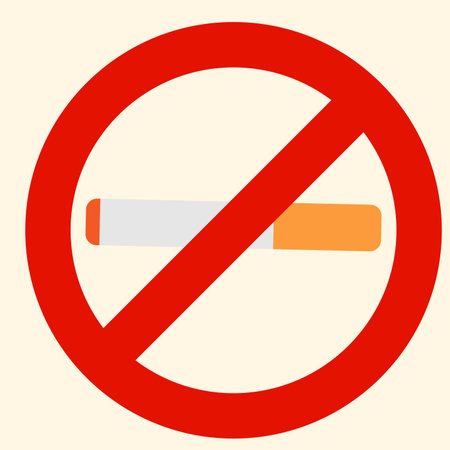 No smoking sign, vector illustration. Flat design styleのイラスト素材