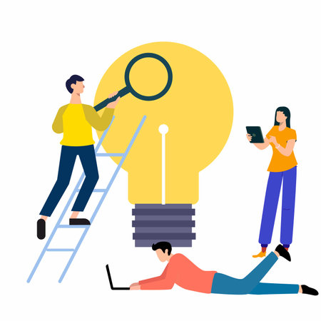 Business people working together. Teamwork concept. Vector illustration in flat styleのイラスト素材