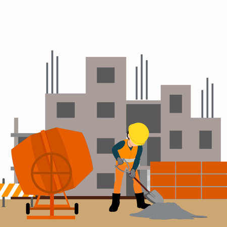 construction worker design, vector illustrationのイラスト素材