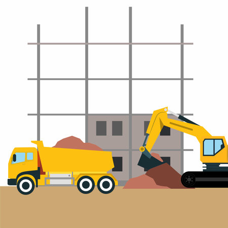 construction concept design, vector illustration eps10 graphic in vectorのイラスト素材