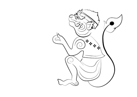 The painting monkey one of the 12 zodiac based on the belief of the people of Asia. This is the year that represents destiny and lifestyle.のイラスト素材