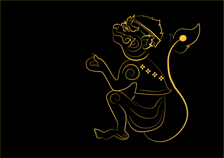 The painting monkey one of the 12 zodiac based on the belief of the people of Asia. This is the year that represents destiny and lifestyle.のイラスト素材
