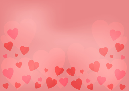 Heart bokeh abstact background pink.Meaningful sweet love.のイラスト素材