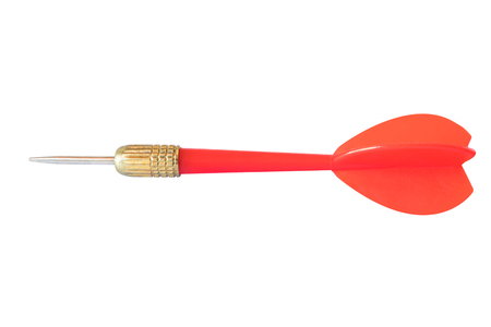 red arrow isolated on white background in side view.の写真素材