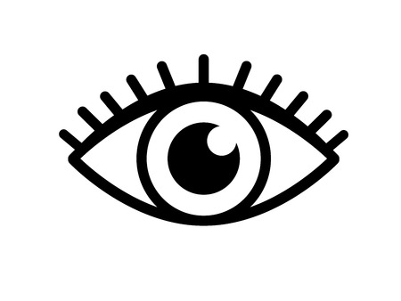 Vector eye icon isolated on white background in eps 10 file.のイラスト素材