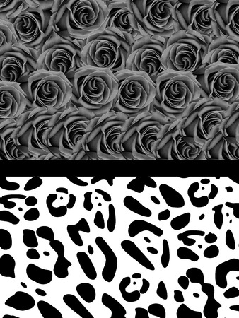 rose leopard print backround