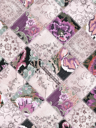 Background of colorful patchwork fabricsの写真素材