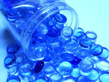 cool blue object spillの写真素材