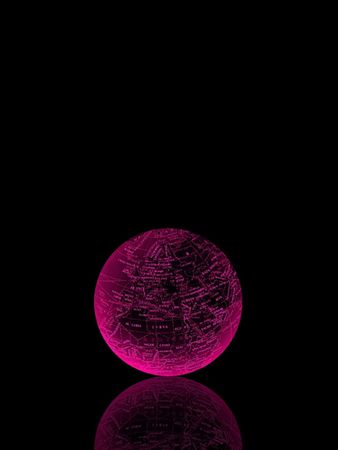 europe on black glassの写真素材