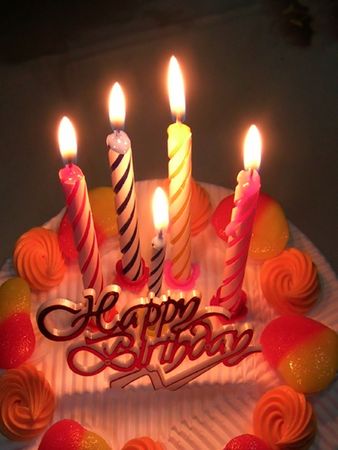 birthday cake and celebrationの写真素材
