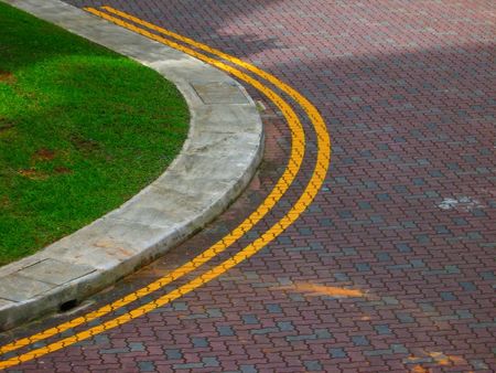 double yellow lines