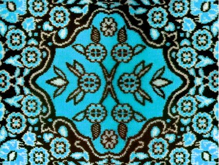 classic fabric rug floral motifの写真素材