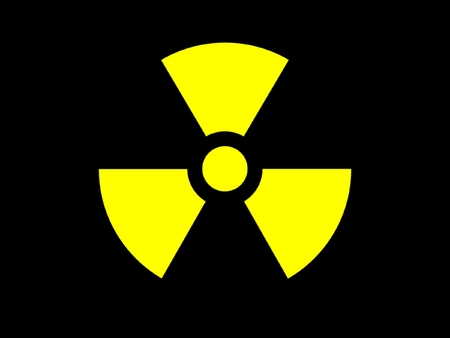 symbol radioactive dangerの写真素材