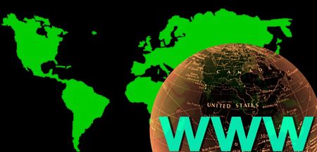 internet www world map rightの写真素材