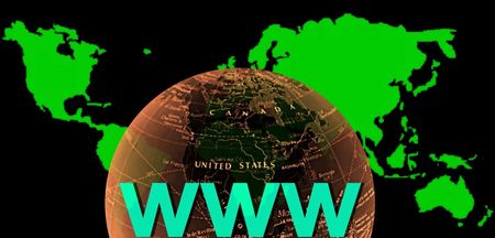 internet www world map centreの写真素材
