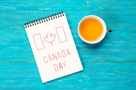 canada independence day pencil sketchの写真素材