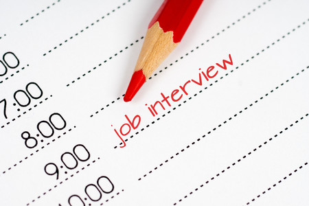 job interview concept day scheduleの写真素材