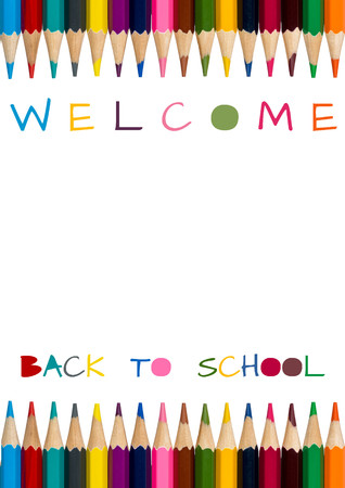welcome back to school backgroundの写真素材