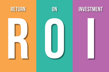 ROI, return on investment conceptの写真素材