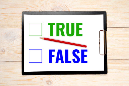 true false choice concept, select from two optionsの写真素材