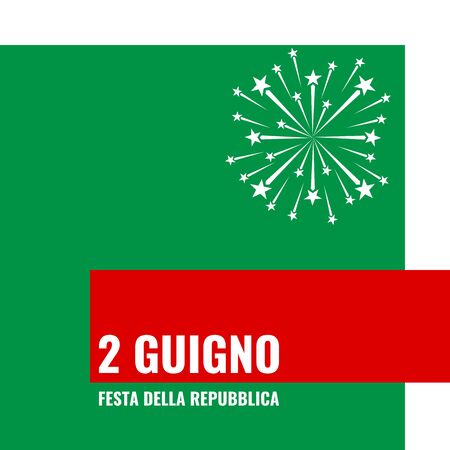 festa della repubblica italiana - italy independence day, greetings cardのイラスト素材