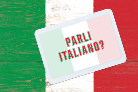 parli italiano - do you speak Italian, question in italian languageの写真素材