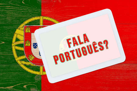 fala portugues - do you speak portugal, question in portugal languageの写真素材