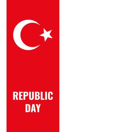 republic day greeting card, turkey national holidayのイラスト素材