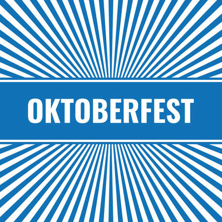 simple oktoberfest card with radial raysのイラスト素材