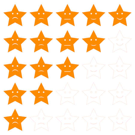 star shaped client satisfaction ratingのイラスト素材
