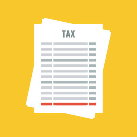 tax application form, flat designのイラスト素材
