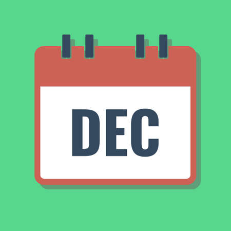 month name in calendar, flat style vector illustrationのイラスト素材