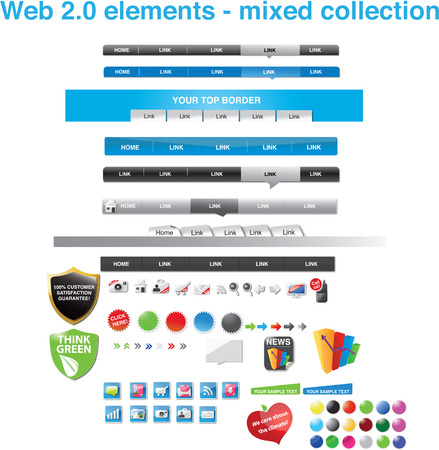 Web 2.0 elements - mixed collectionのイラスト素材