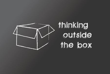 Thinking outside the boxのイラスト素材