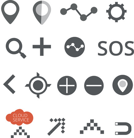 Flat web iconsのイラスト素材