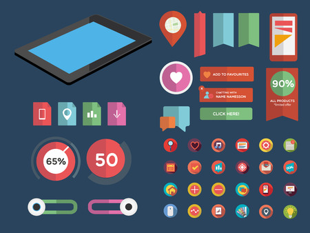 Flat web graphicsのイラスト素材