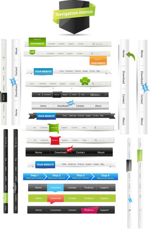 Web menusのイラスト素材