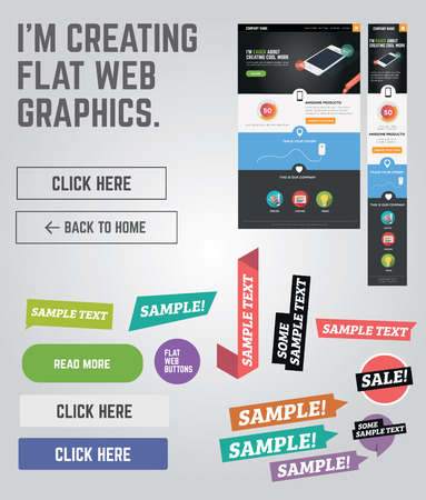 Flat web graphicsのイラスト素材