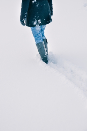 An image of girl posing outdoor in winterの写真素材