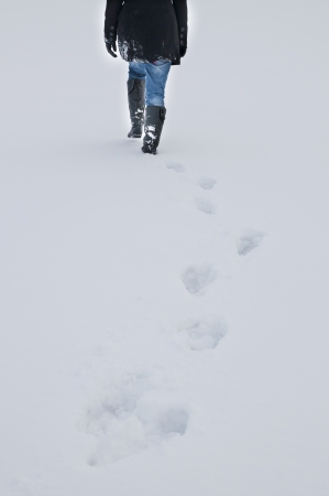 An image of girl posing outdoor in winterの写真素材
