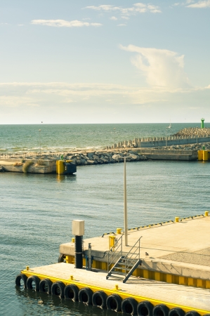 An image of harbor in Kolobrzeg  Polandの写真素材
